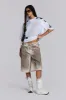 Sand Oil Wash Colossus Jorts sold by Jaded London