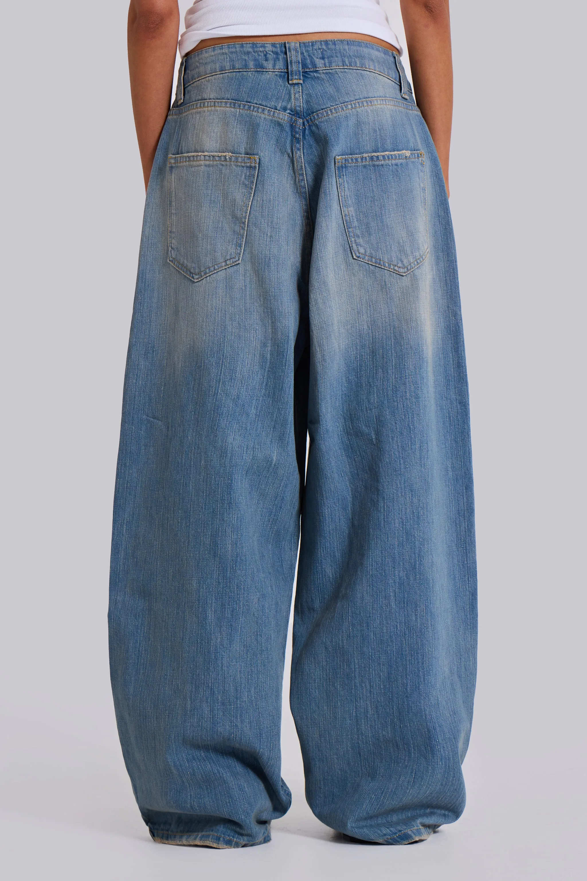Light Wash Slub XL Colossus Jeans sold by Jaded London product image thumbnail 3