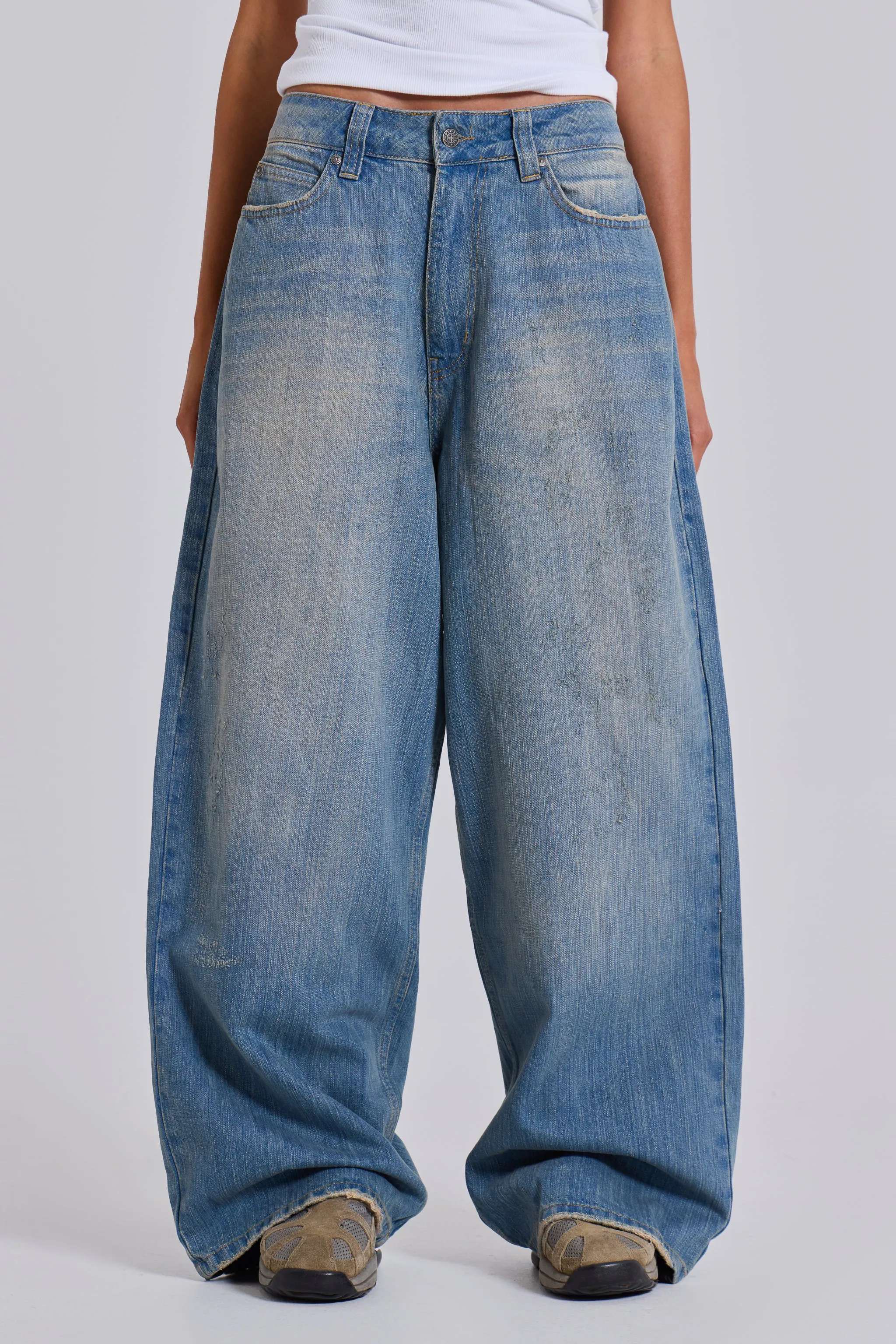 Light Wash Slub XL Colossus Jeans sold by Jaded London product image thumbnail 2