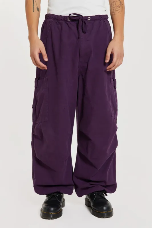 Purple Parachute Cargo Pants sold by Jaded London