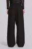 Black Pinstripe Goliath Suit Pants sold by Jaded London