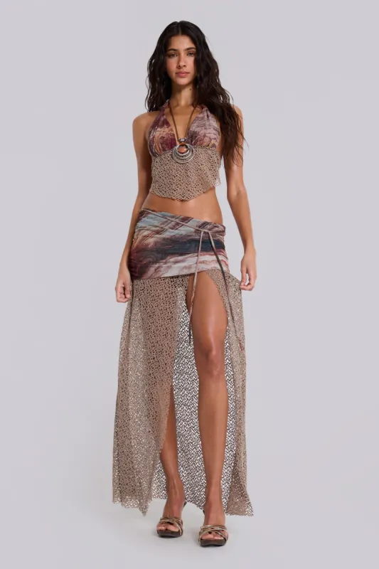Kumina Layered Maxi Skirt sold by Jaded London