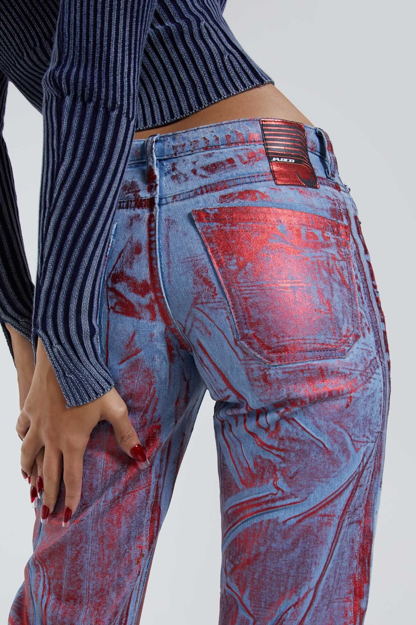 Midtown Metallic Jeans sold by Jaded London product image thumbnail 2