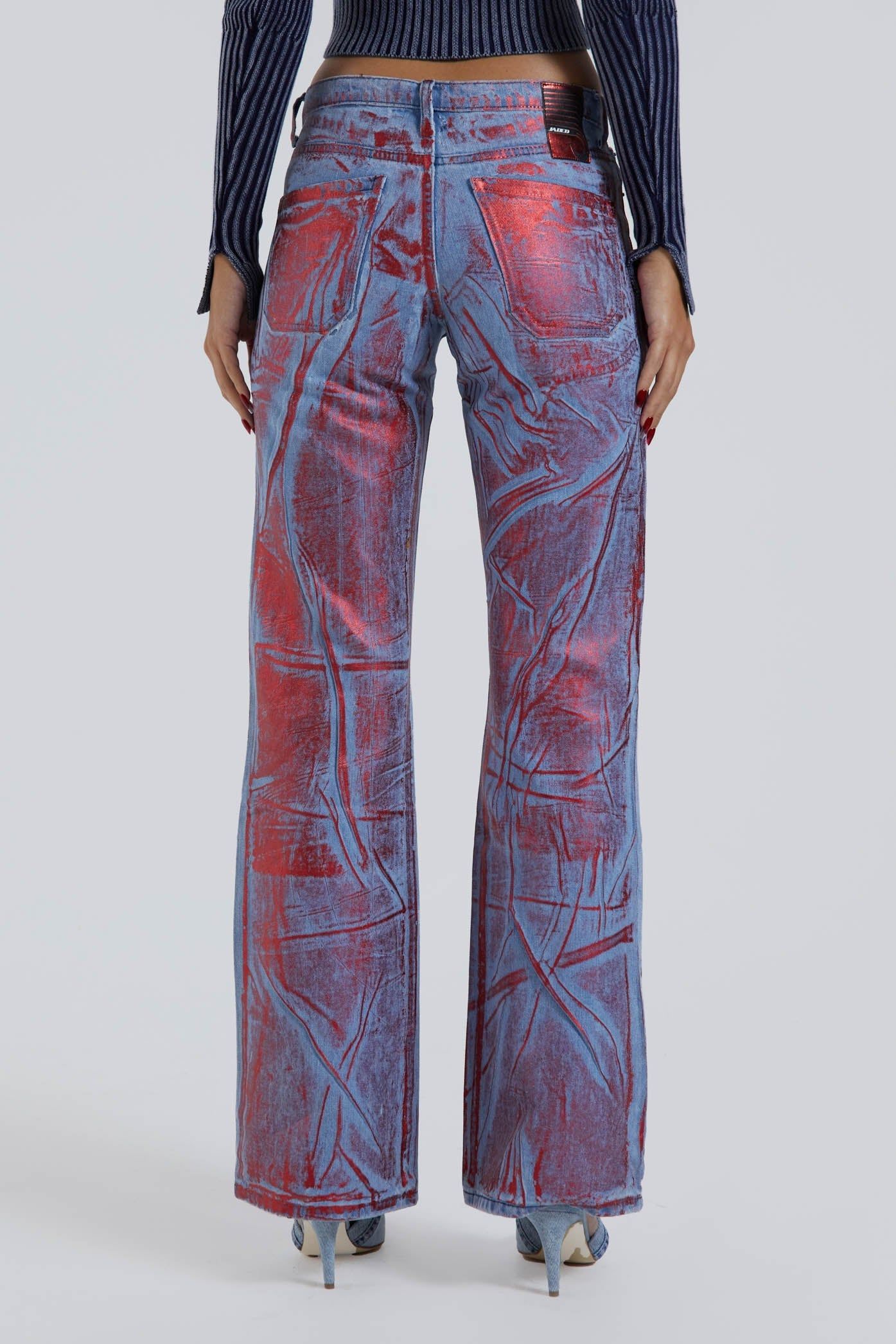Midtown Metallic Jeans sold by Jaded London product image thumbnail 4