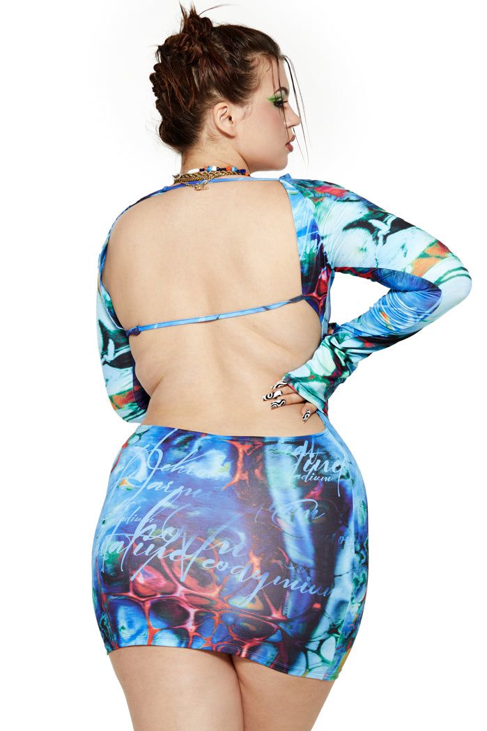 The Blue Positano Mini Dress sold by Jaded London product image thumbnail 4