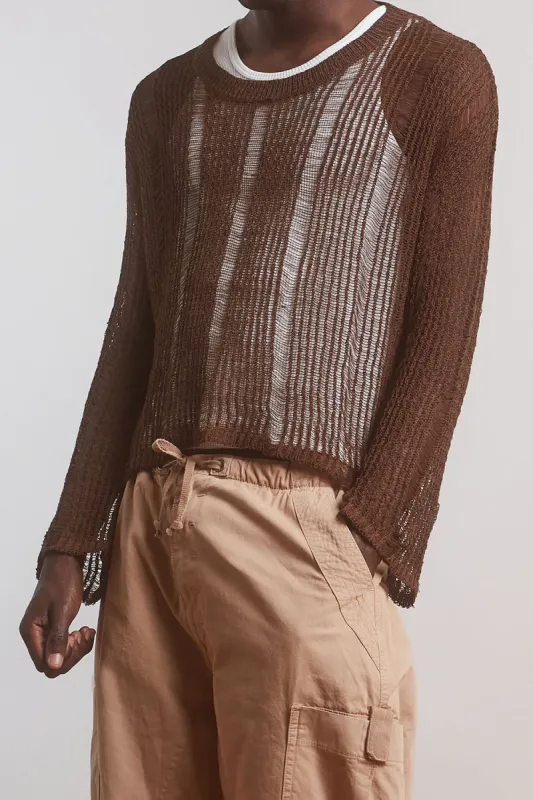Brown Labyrinth Jumper sold by Jaded London