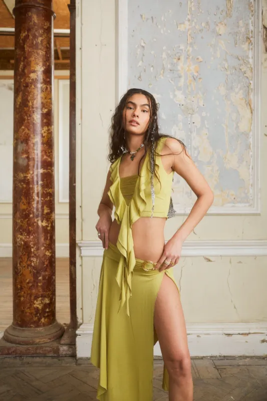 Orchard Frill Top sold by Jaded London