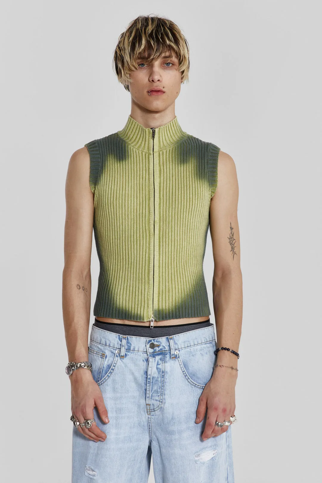 Bleached Blue Colossus Flare Jeans sold by Jaded London product image thumbnail 3