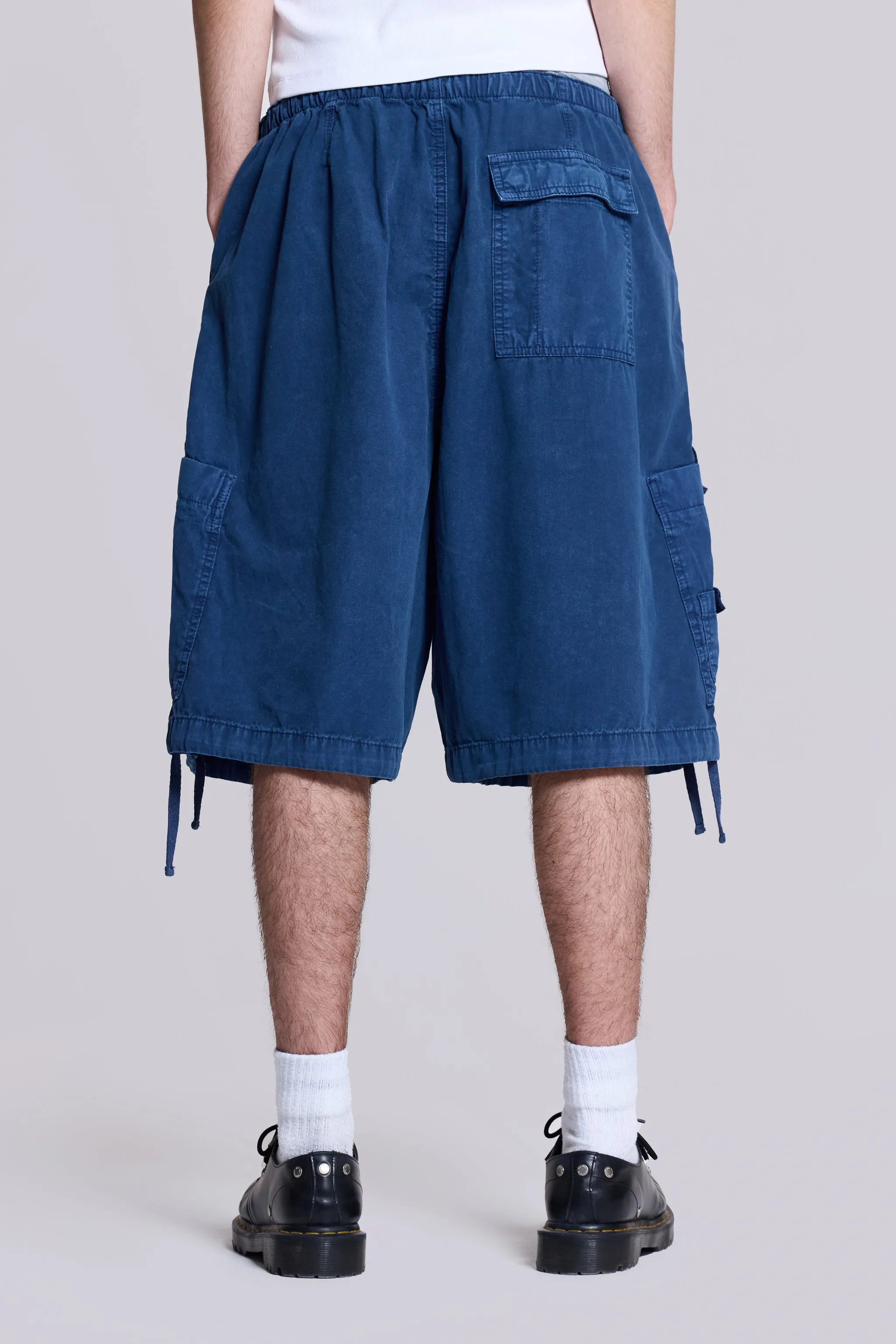 Washed Navy Parachute Short sold by Jaded London product image thumbnail 4