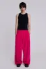Hot Pink Velour Baggy Monster Joggers sold by Jaded London