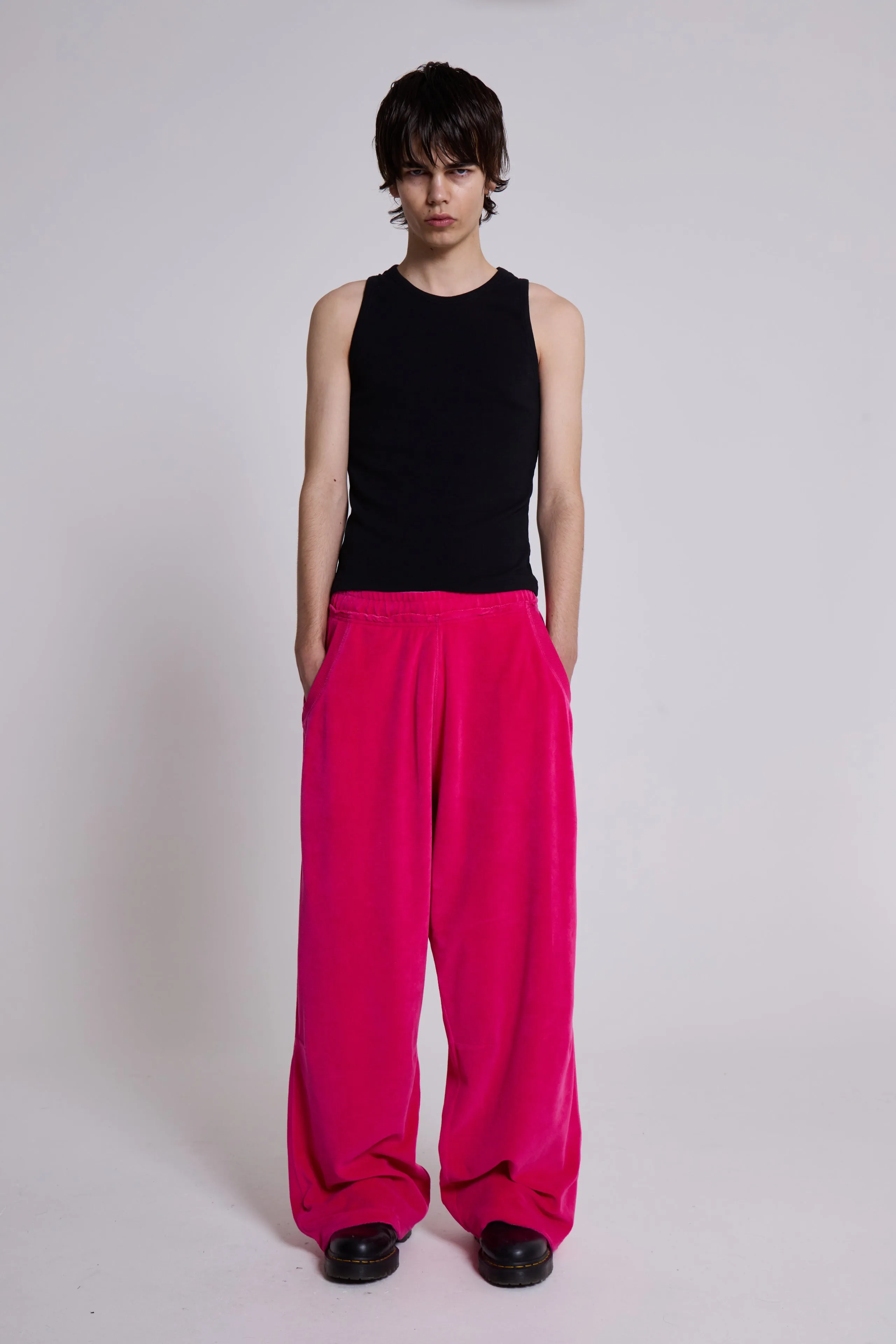 Hot Pink Velour Baggy Monster Joggers sold by Jaded London product image thumbnail 5