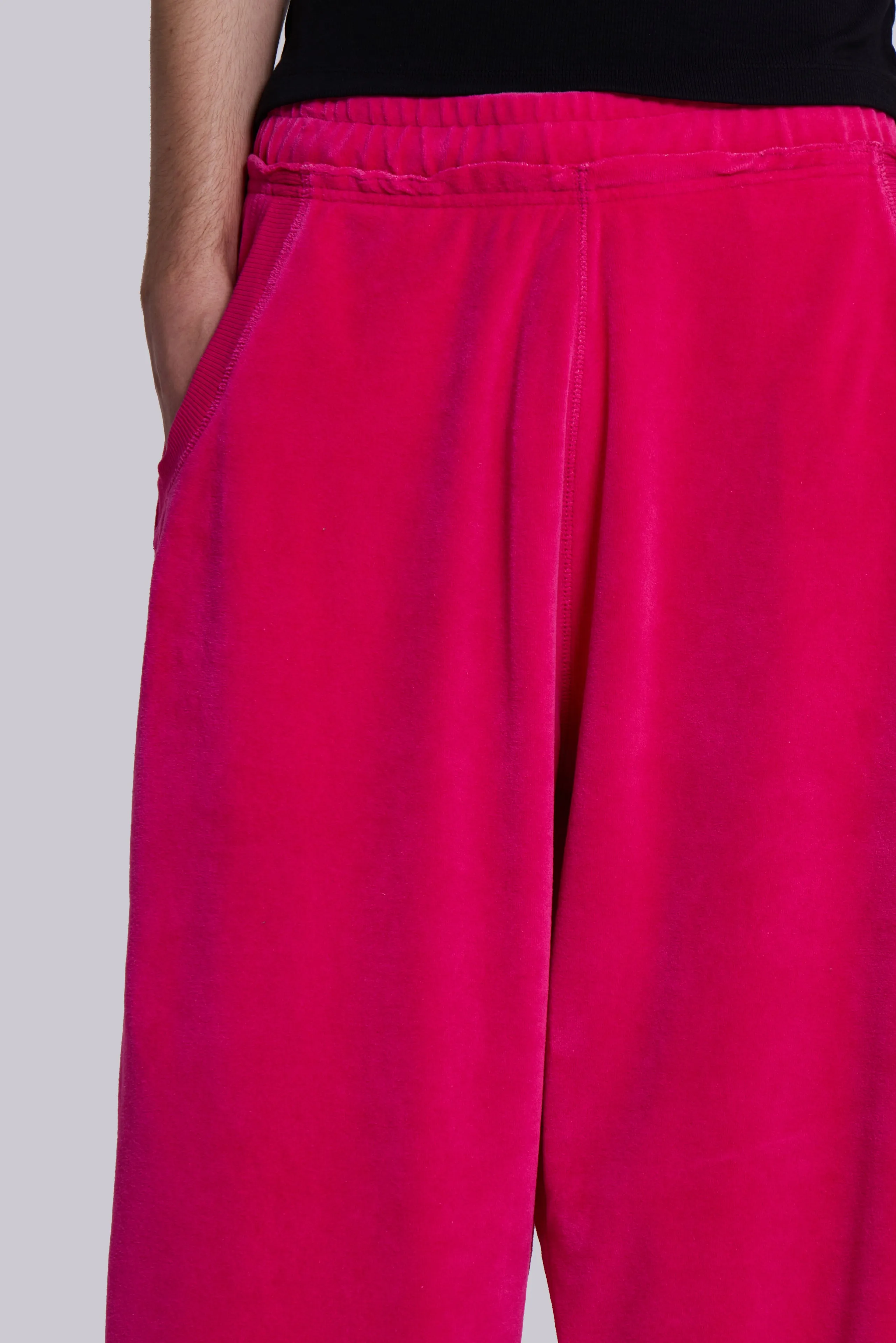 Hot Pink Velour Baggy Monster Joggers sold by Jaded London product image thumbnail 3