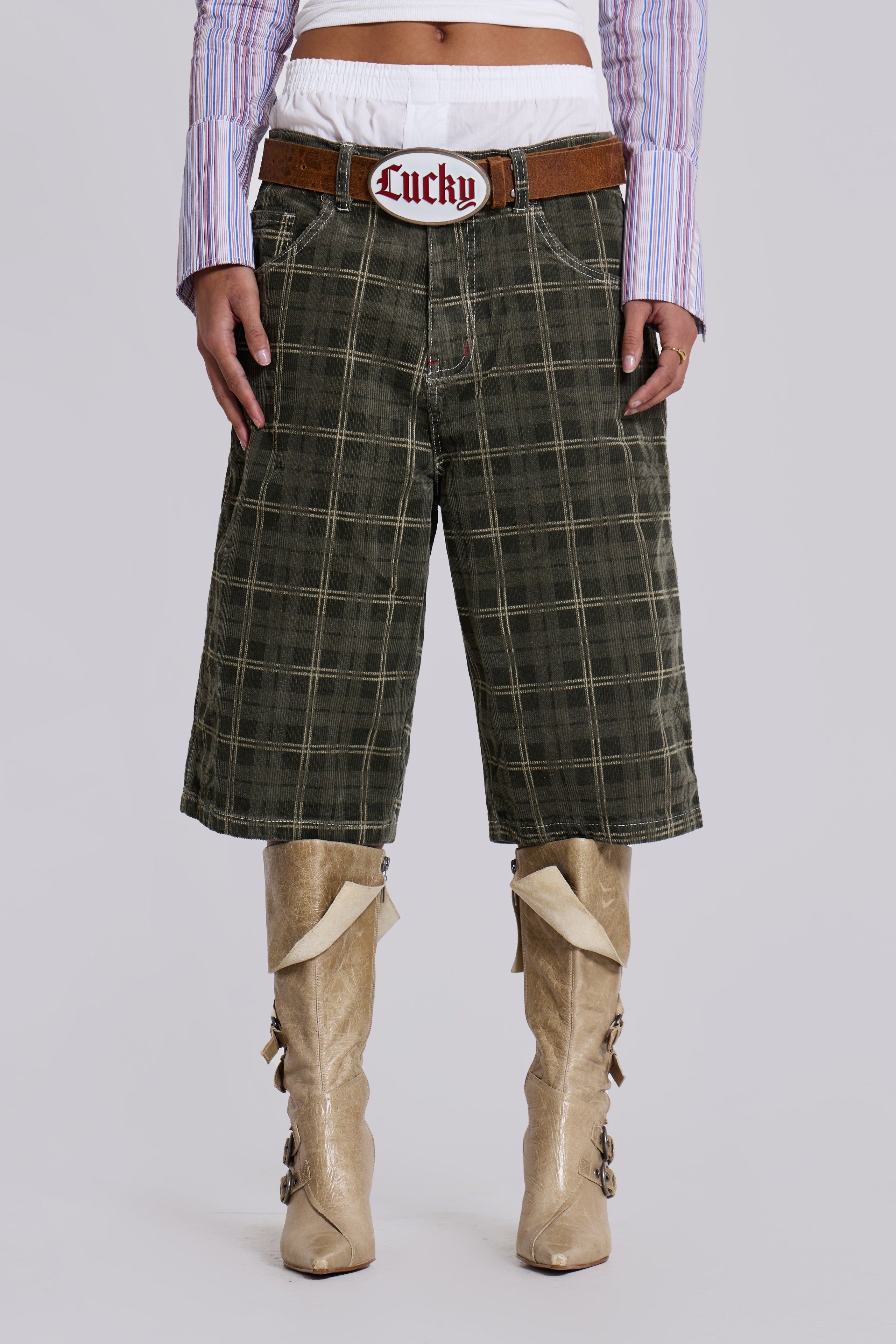 Brooklyn Cord Jumbo Jorts sold by Jaded London product image thumbnail 3