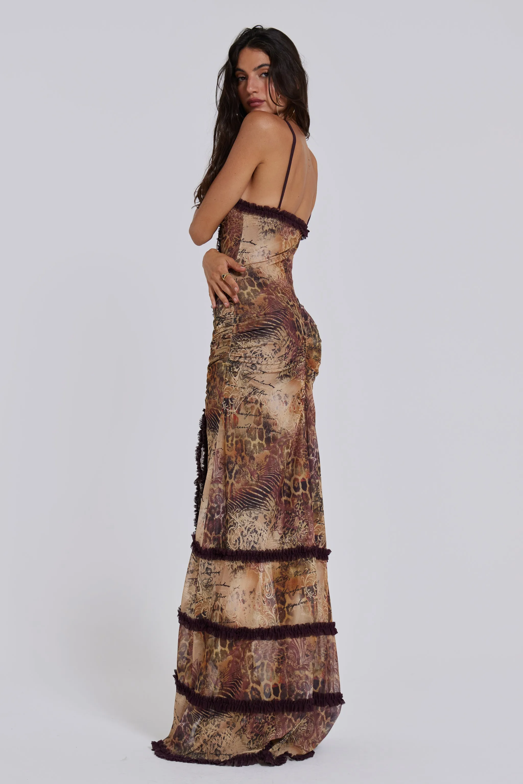 Fatale Maxi Dress in Sunrose sold by Jaded London product image thumbnail 3