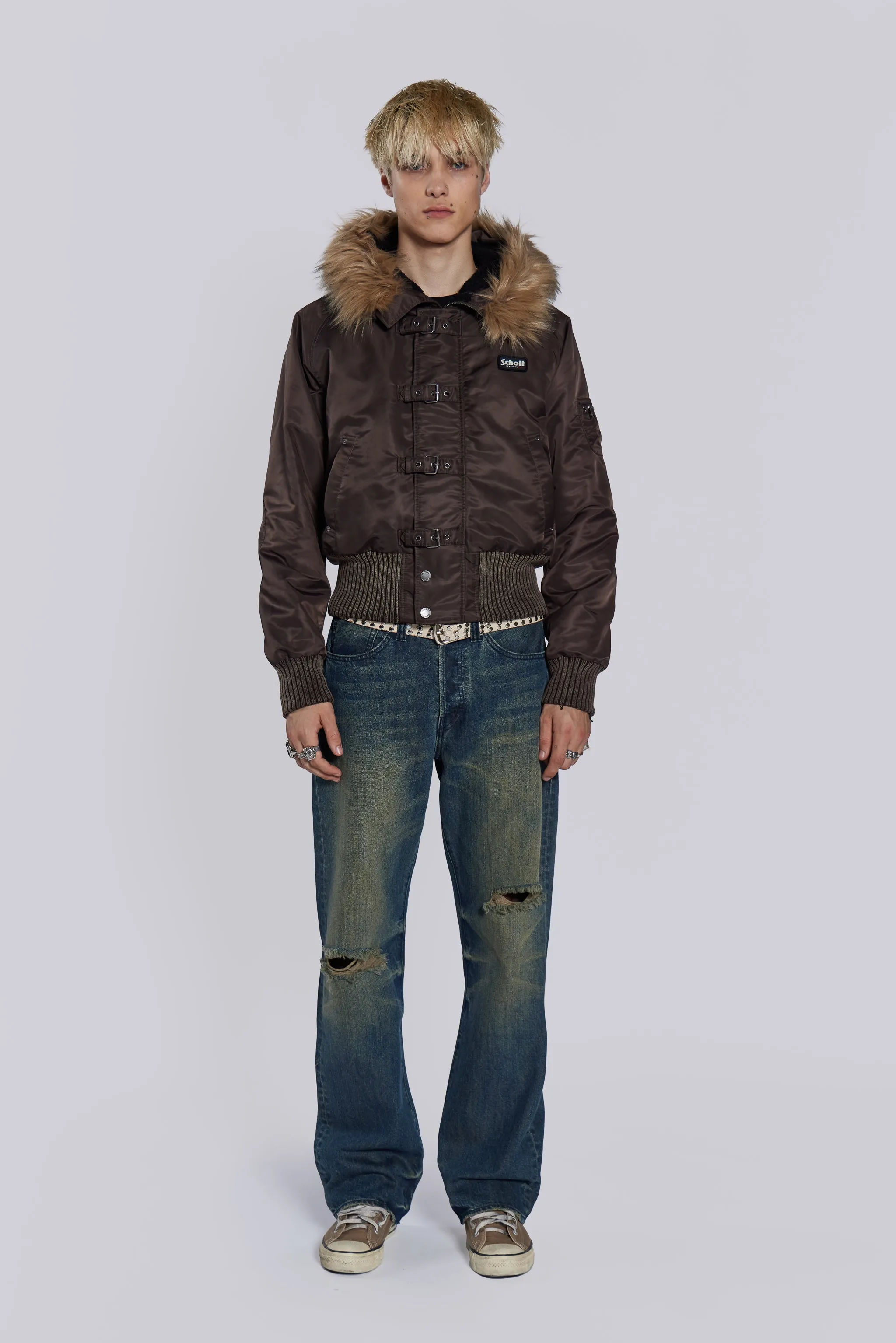 shott jaded london n2b ブラウン Brown Jet Jacket | Parallel