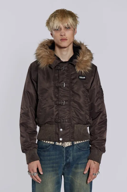 Brown Jet Jacket sold by Jaded London
