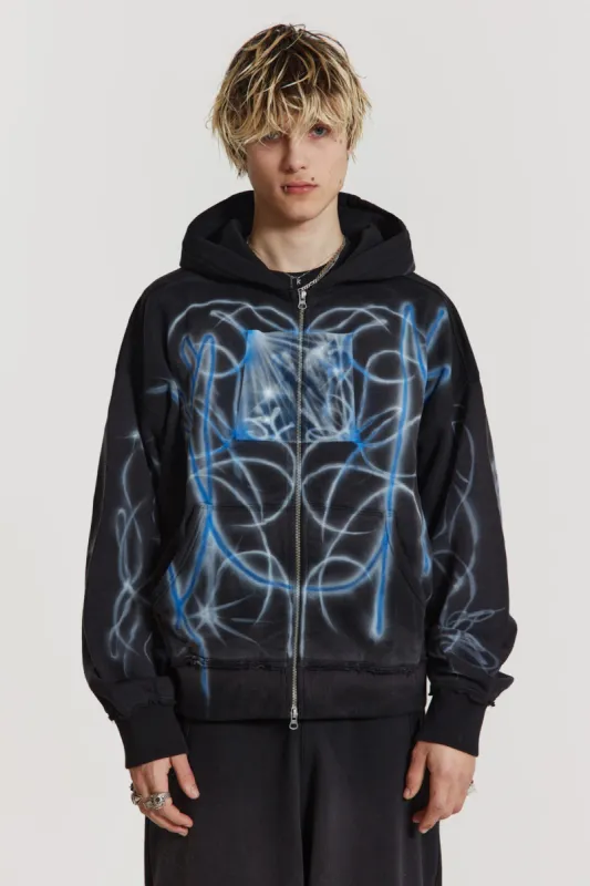 Light Across The Water Zip Up Hoodie sold by Jaded London