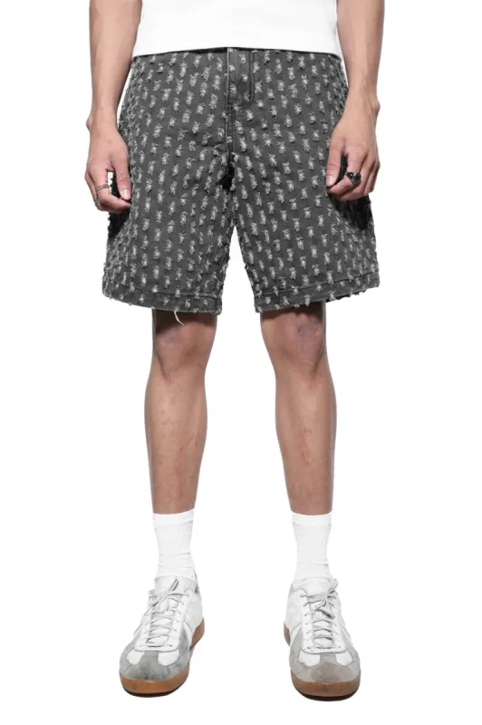 Vintage Black Distressed Skate Shorts sold by Jaded London