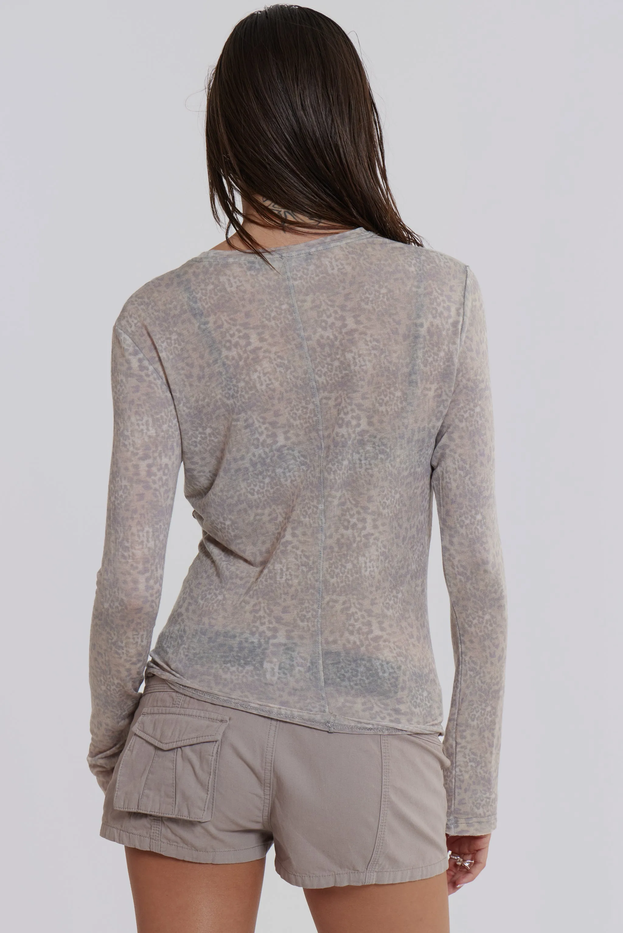 Leopard Mist Long Sleeve Top sold by Jaded London product image thumbnail 5