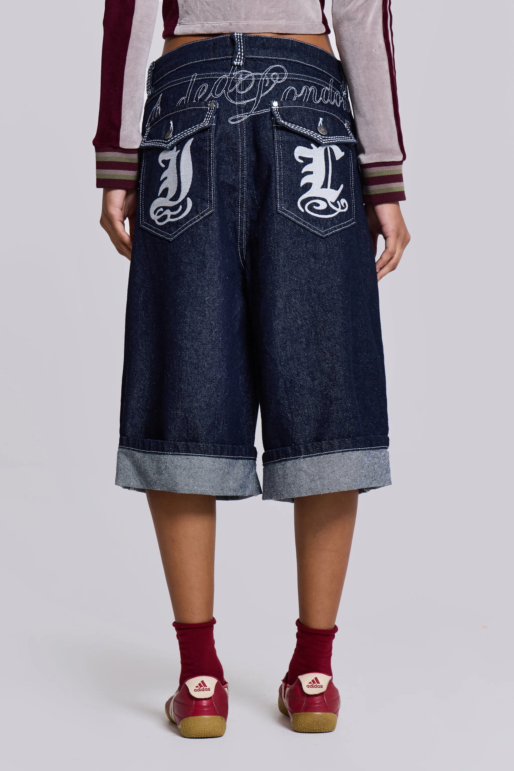 Sonic J-L Indigo Jorts sold by Jaded London product image thumbnail 3