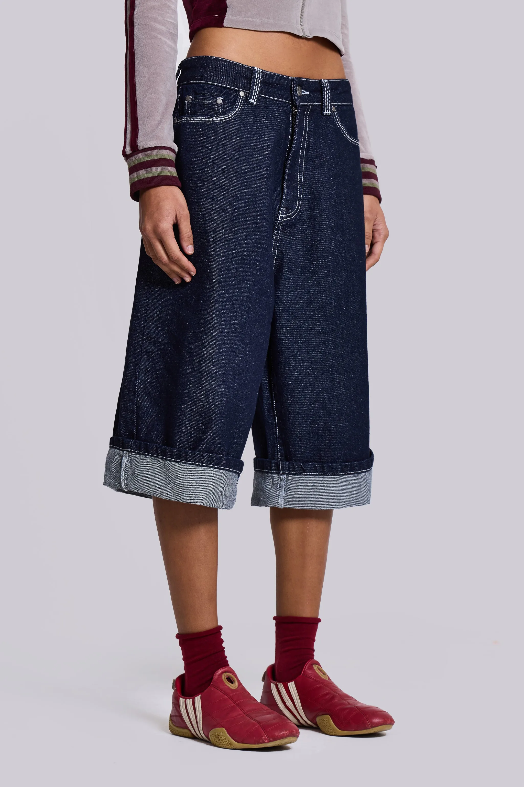 Sonic J-L Indigo Jorts sold by Jaded London product image thumbnail 4