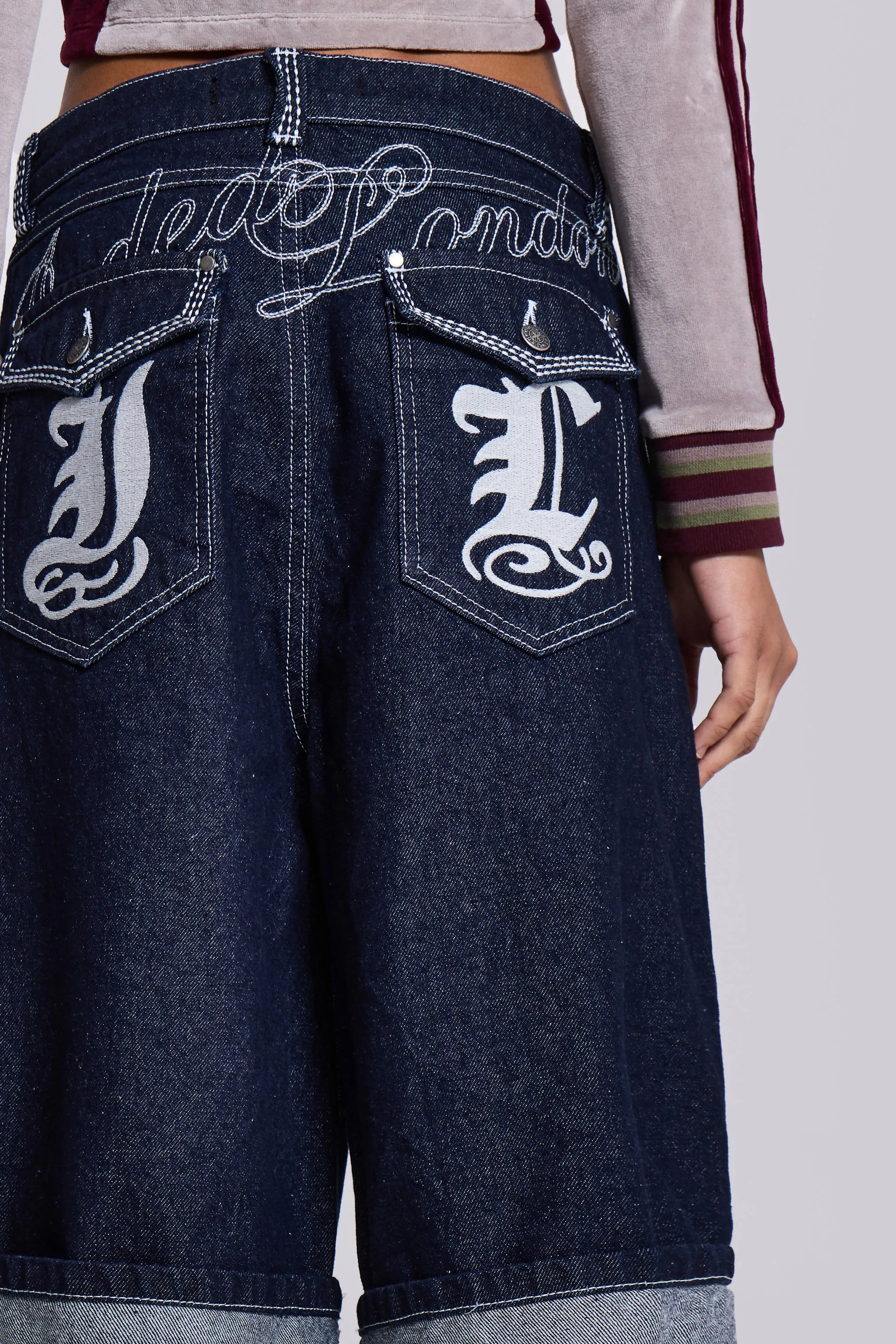 Sonic J-L Indigo Jorts sold by Jaded London product image thumbnail 5