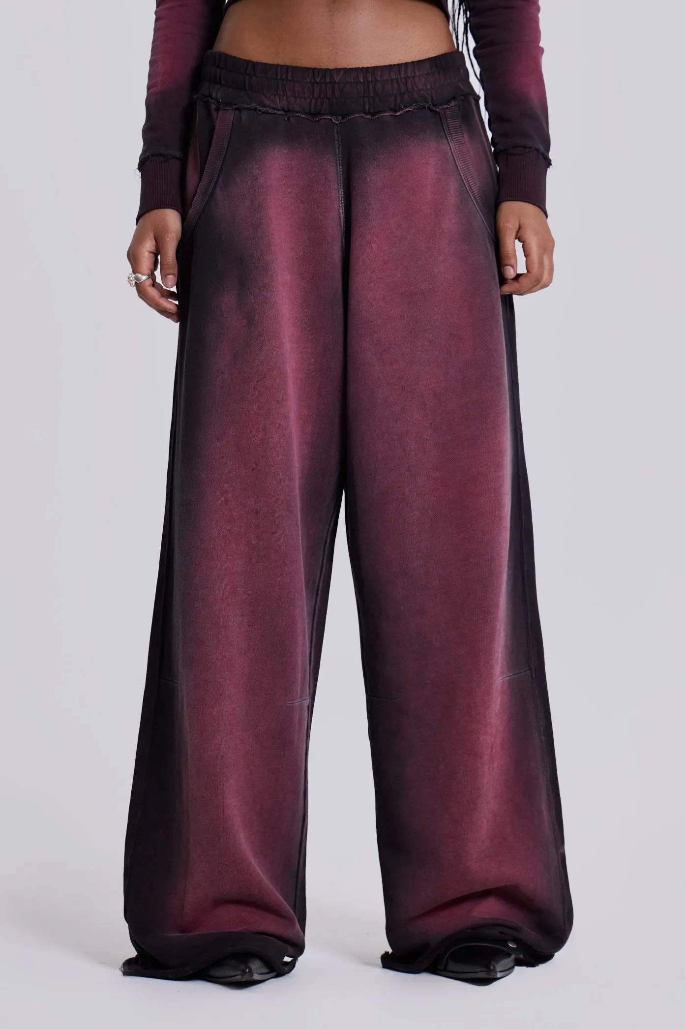 Deep Red Fade Baggy Monster Joggers sold by Jaded London product image thumbnail 2