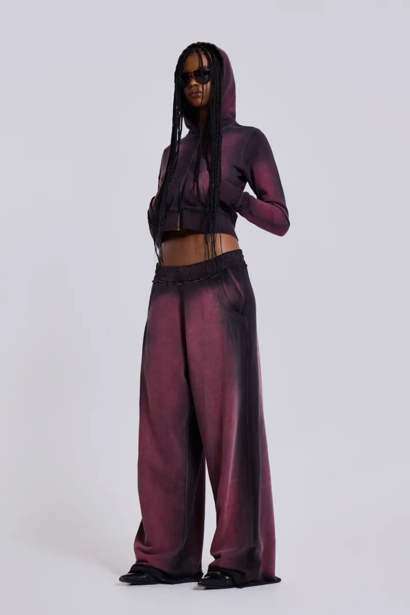 Deep Red Fade Baggy Monster Joggers | Parallel