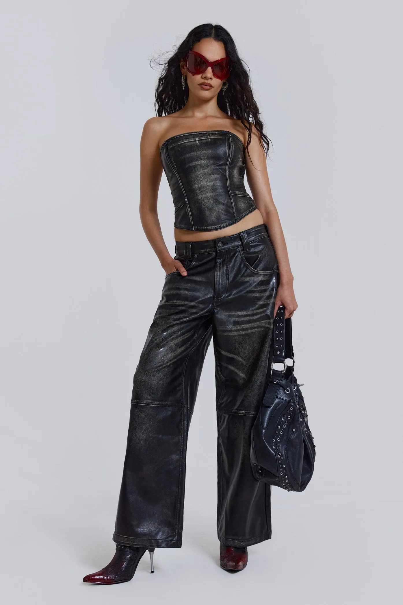 Ash Faux Leather Corset sold by Jaded London product image thumbnail 4