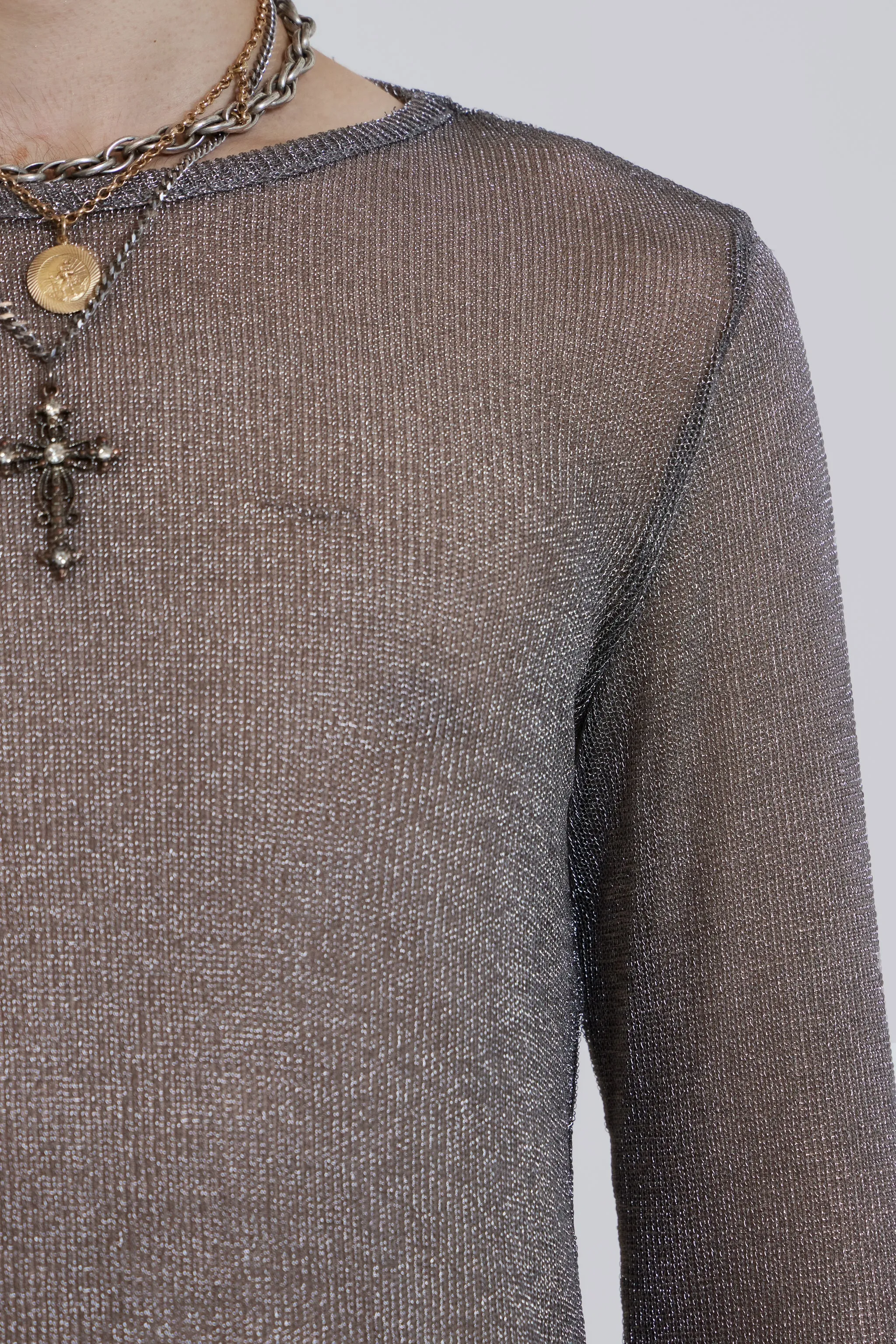 Platinum Mesh Knit sold by Jaded London product image thumbnail 5