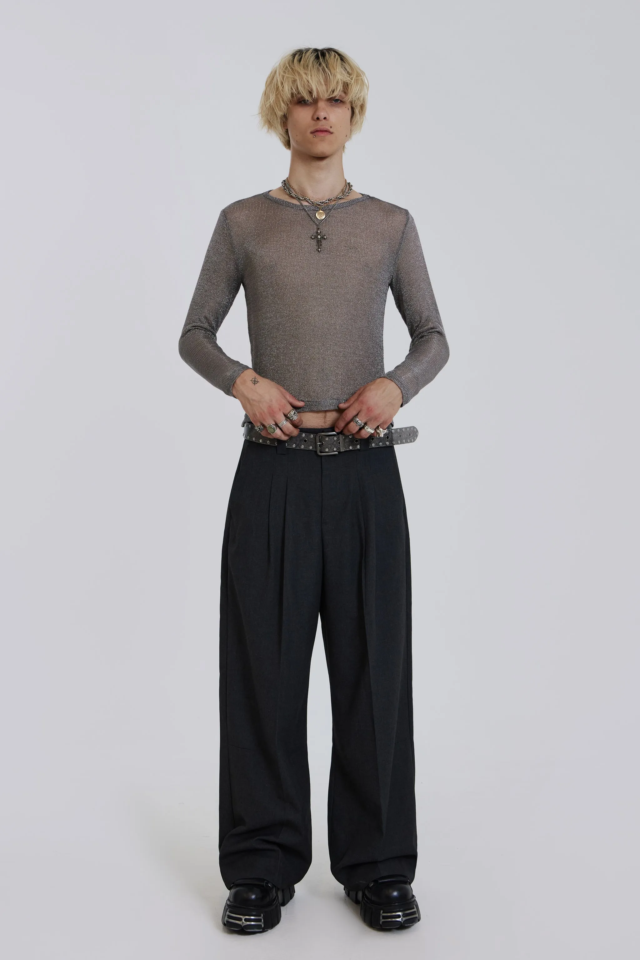 Platinum Mesh Knit sold by Jaded London product image thumbnail 2