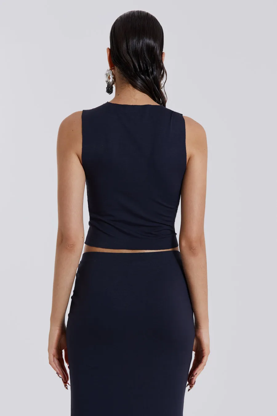 Flaming Rose Raw Edge Tank Top sold by Jaded London product image thumbnail 2