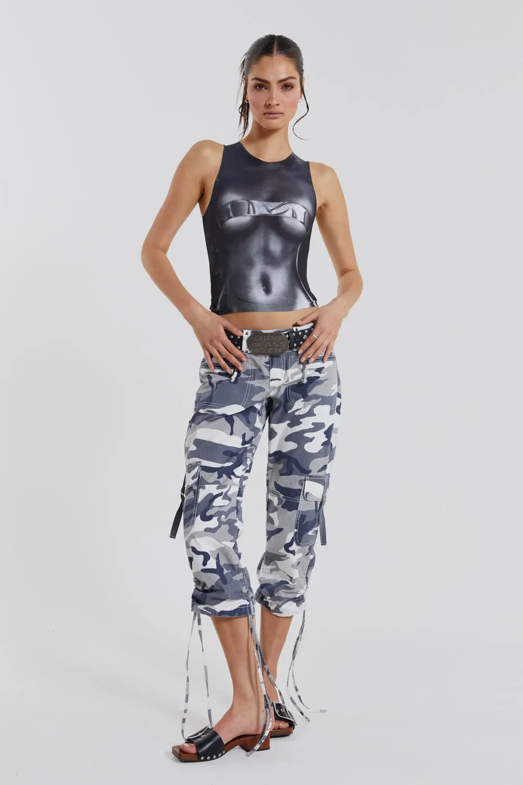 Camo Capri Cargos sold by Jaded London product image thumbnail 4