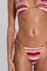 Cata Red Stripe Micro Ruffle Knit Bikini Bottoms sold by Jaded London