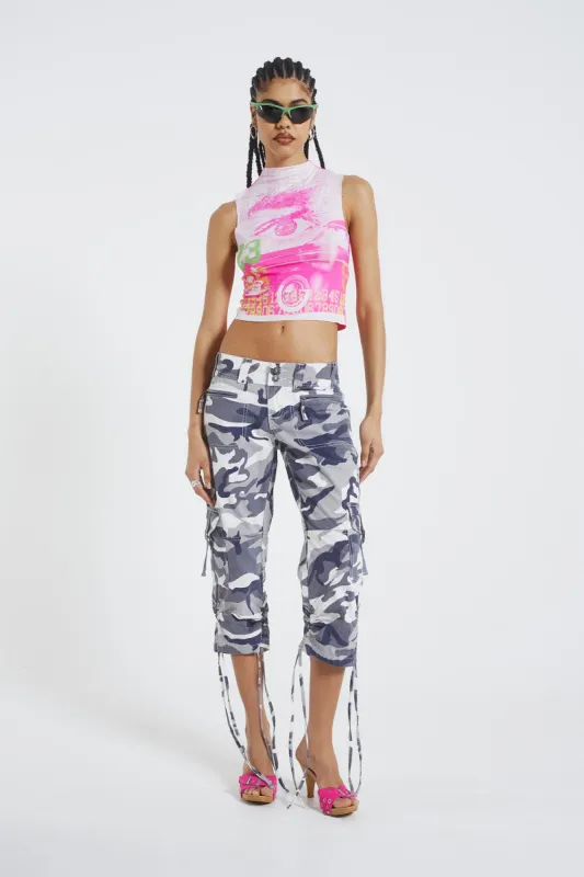 Camo Capri Cargos sold by Jaded London