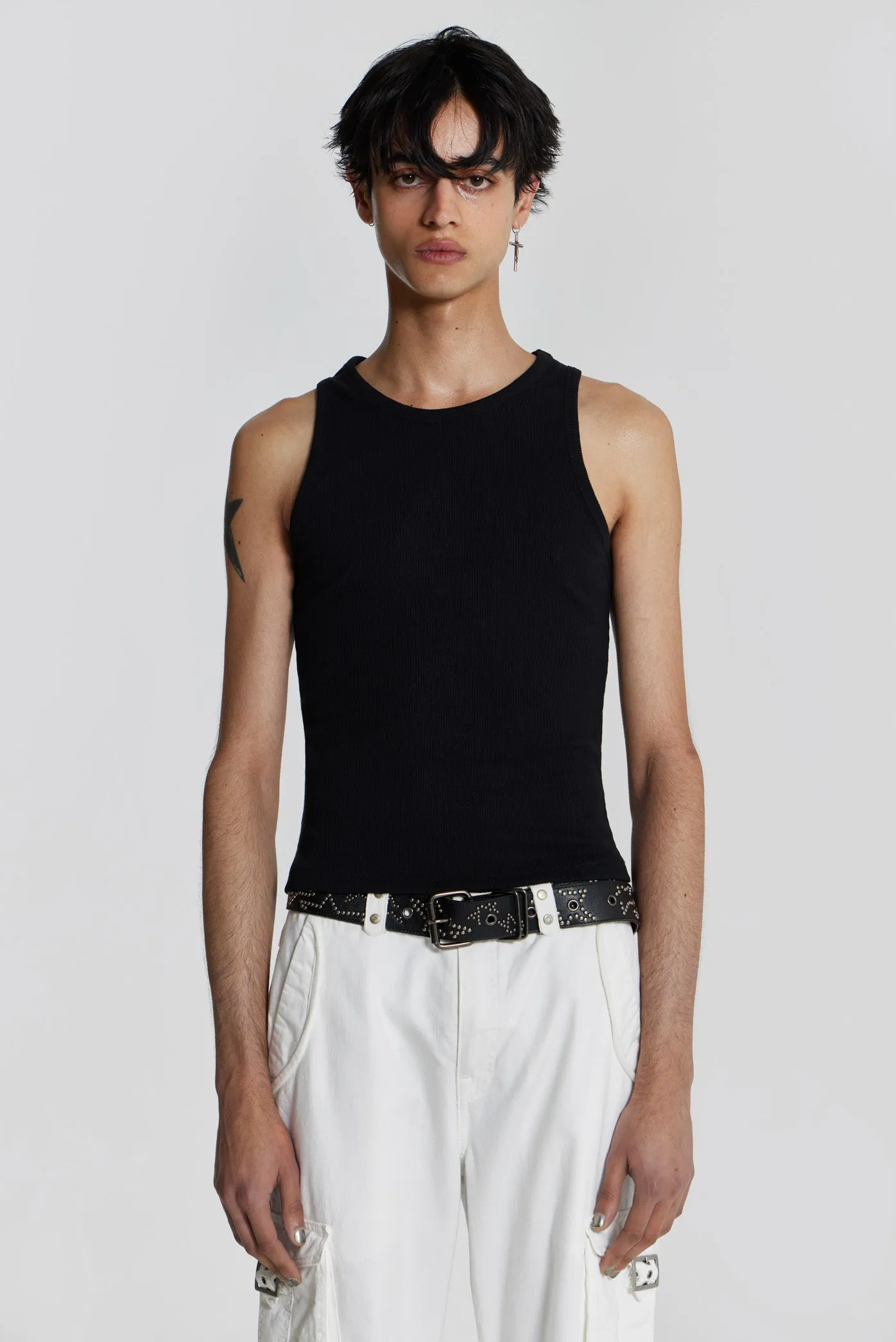 NTRLS Black Rib Vest sold by Jaded London product image thumbnail 3