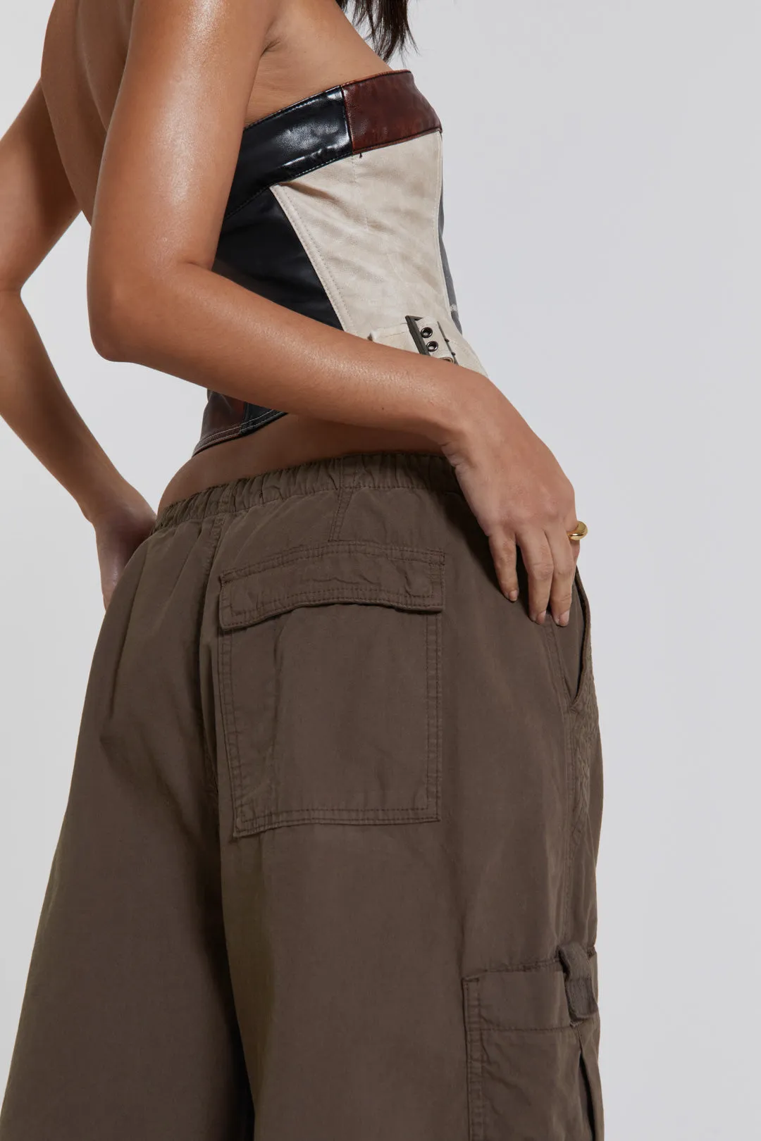 Brown Parachute Cargo Pants sold by Jaded London product image thumbnail 5