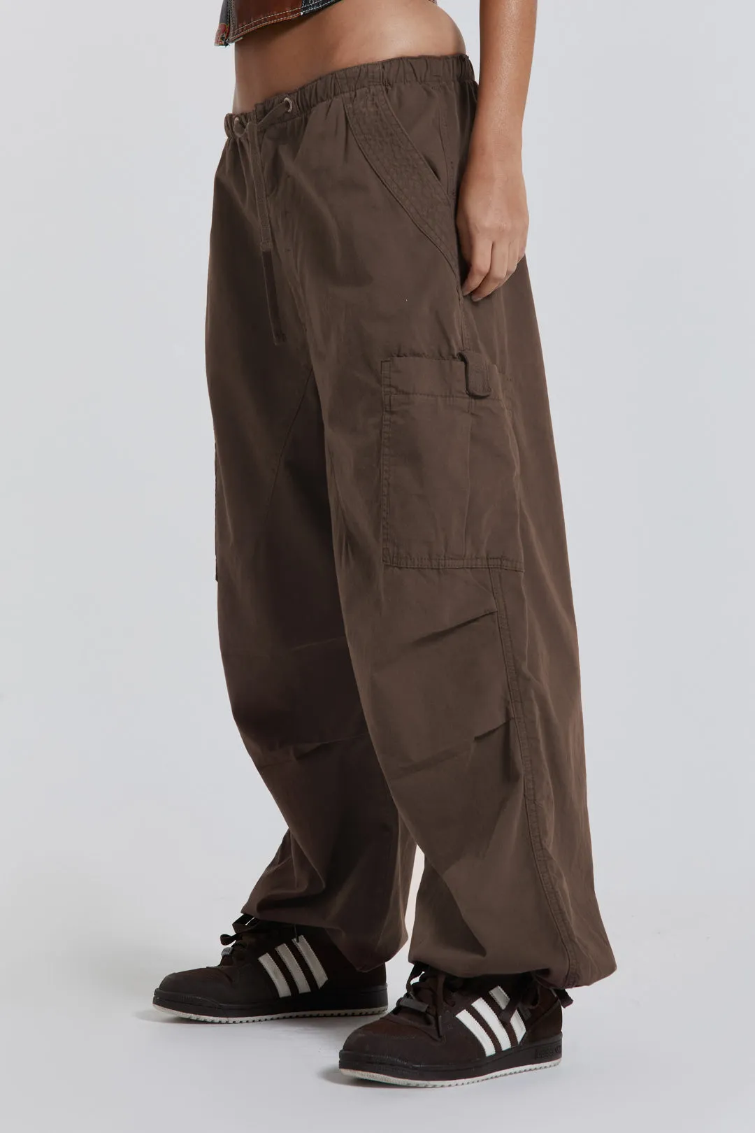 Brown Parachute Cargo Pants sold by Jaded London product image thumbnail 4