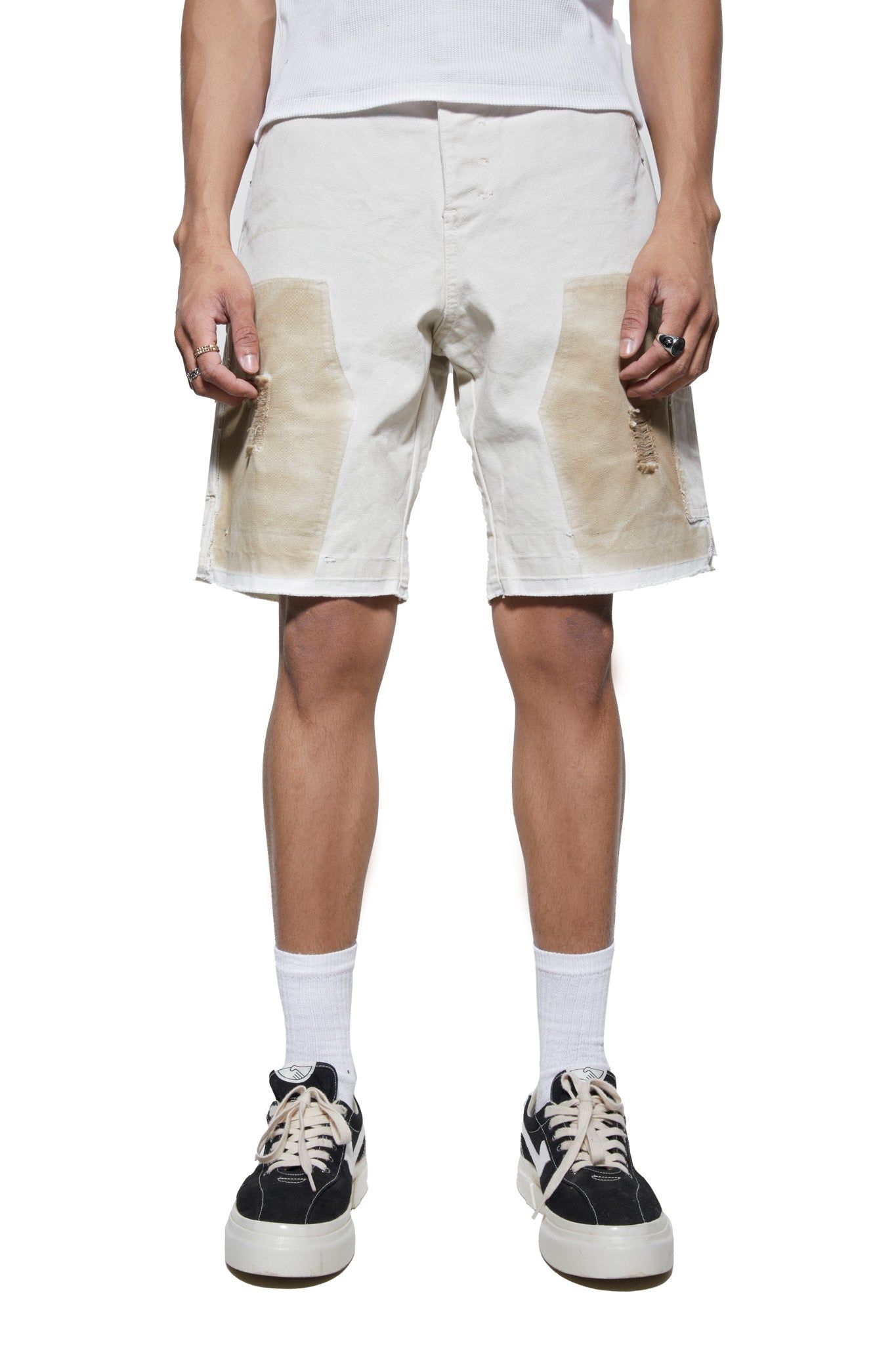 Stone Rodeo Carpenter Shorts sold by Jaded London