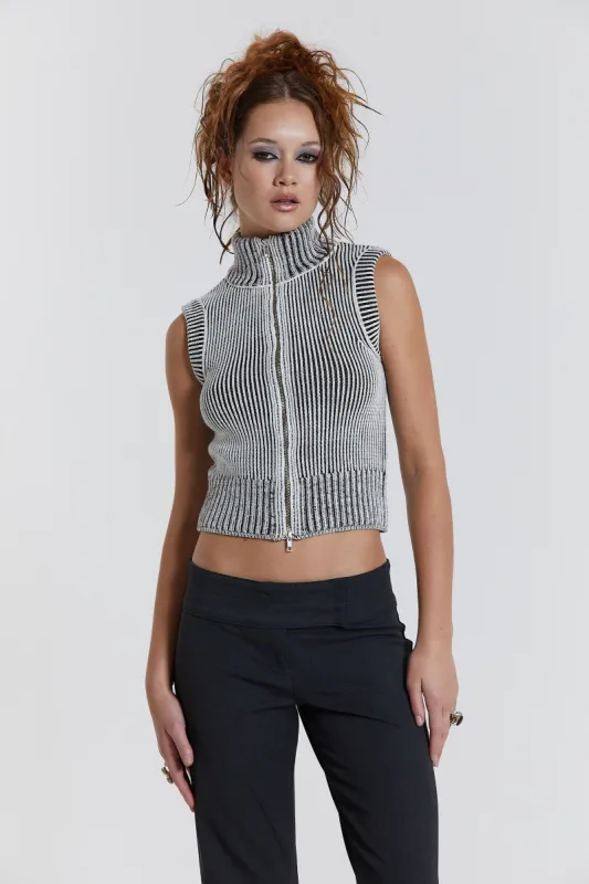 Maddox Sleeveless Knitted Top sold by Jaded London