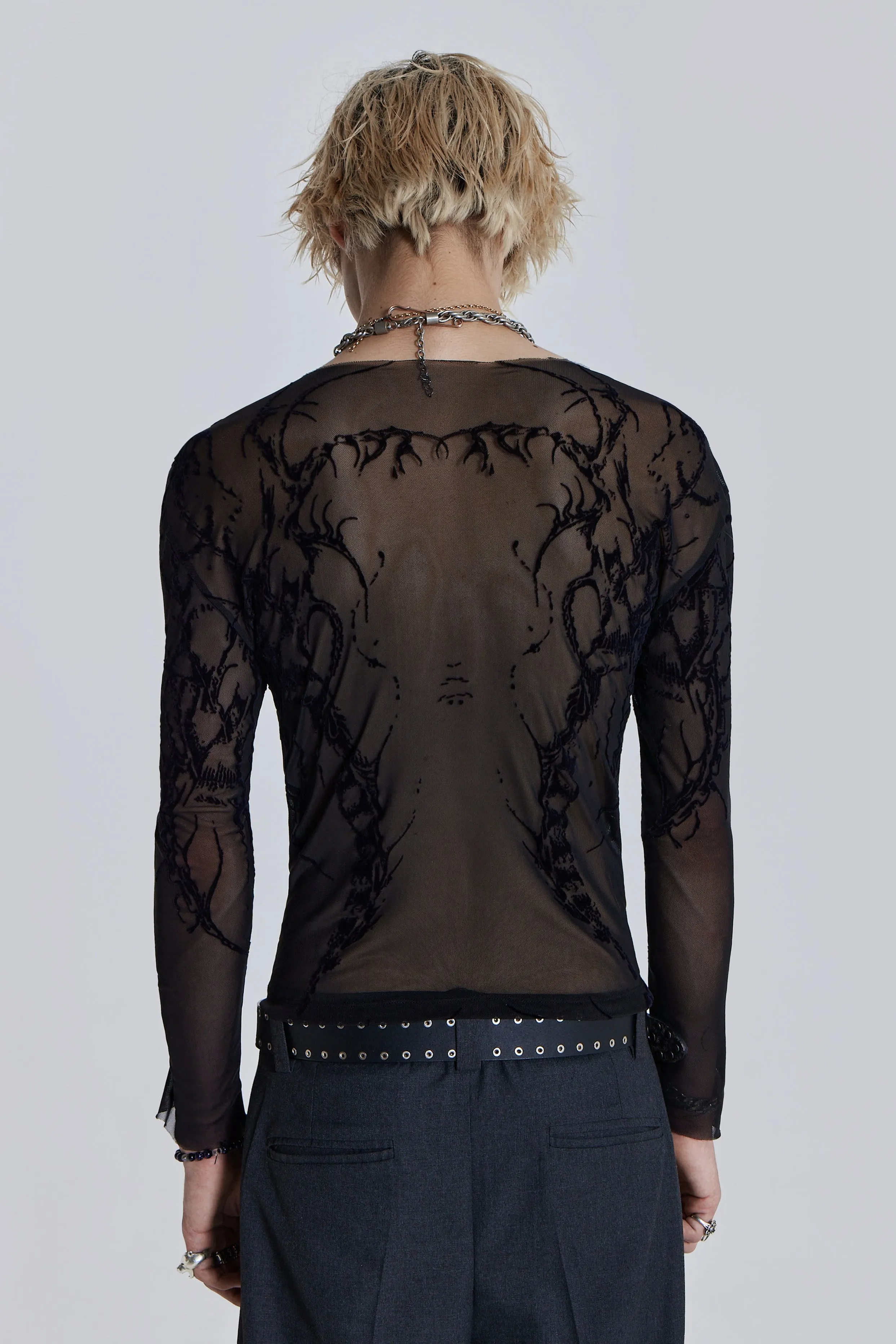 Black Wings Mesh Top | Parallel