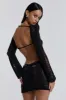 Black Umbra Shredded Mini Dress sold by Jaded London