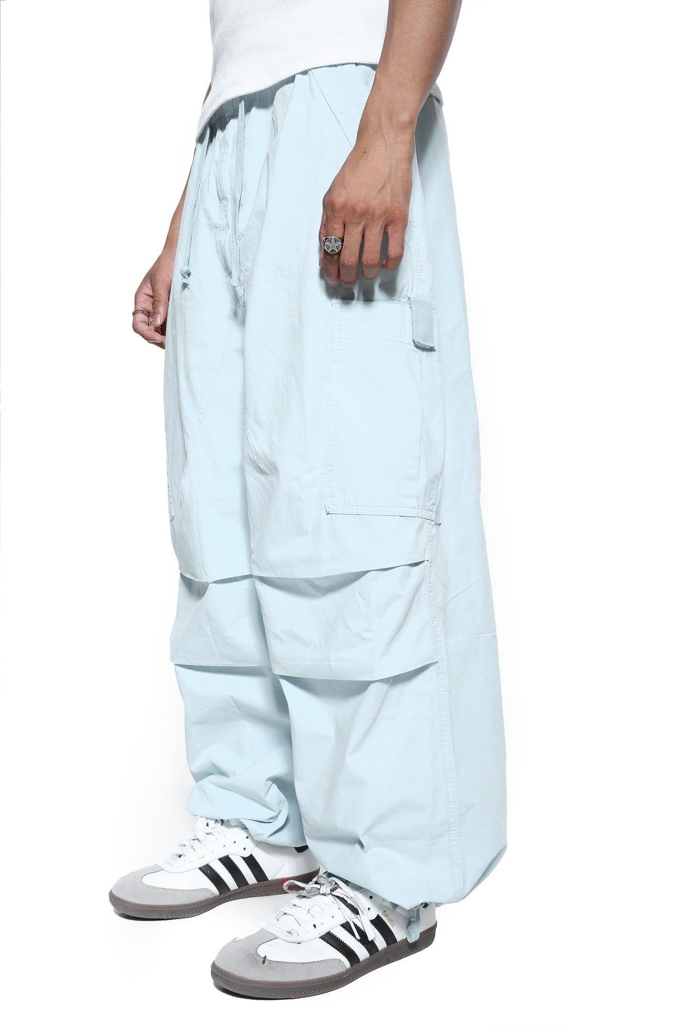 Powder Blue Parachute Cargo Pants sold by Jaded London product image thumbnail 3