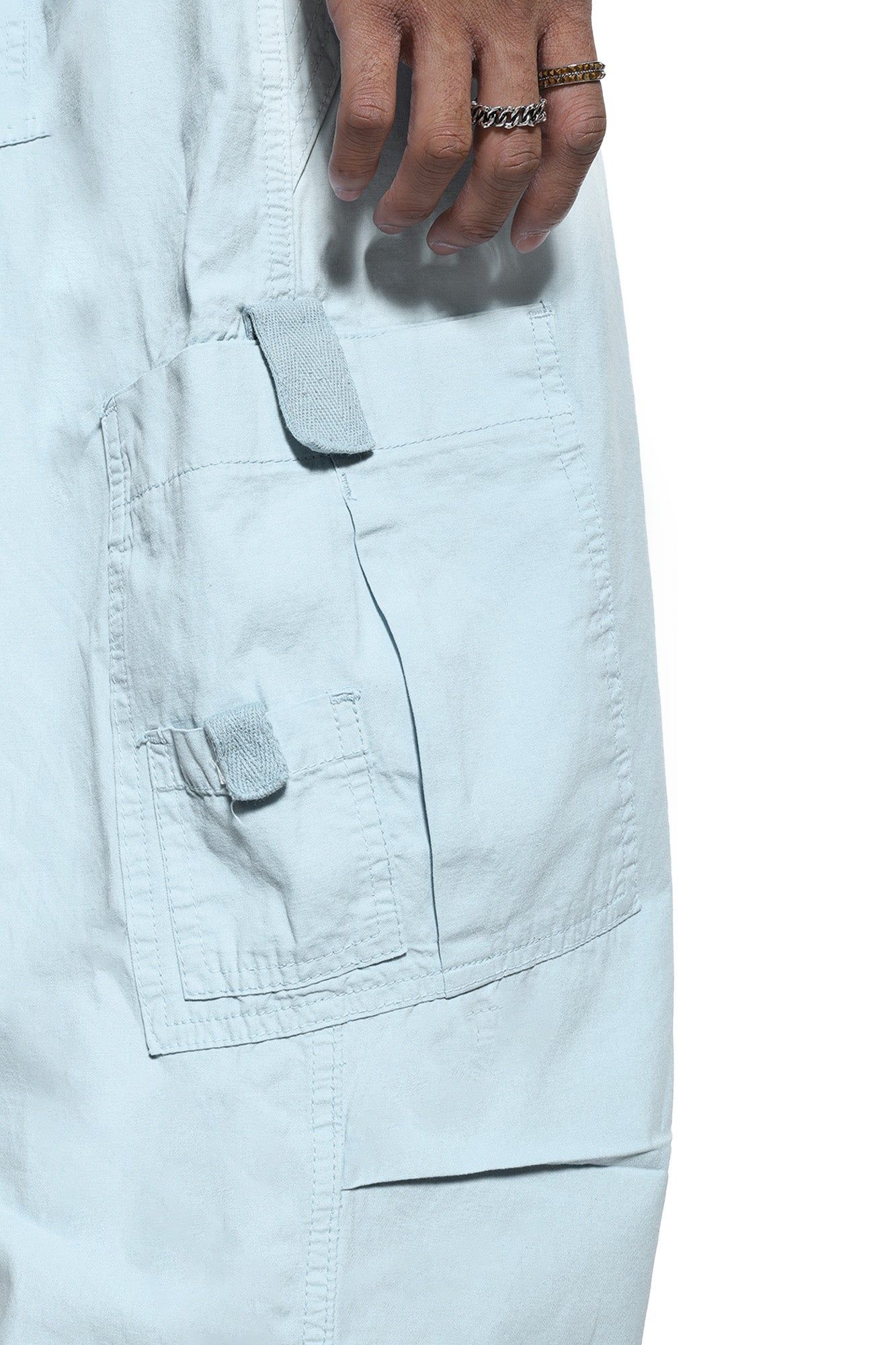 Powder Blue Parachute Cargo Pants sold by Jaded London product image thumbnail 4