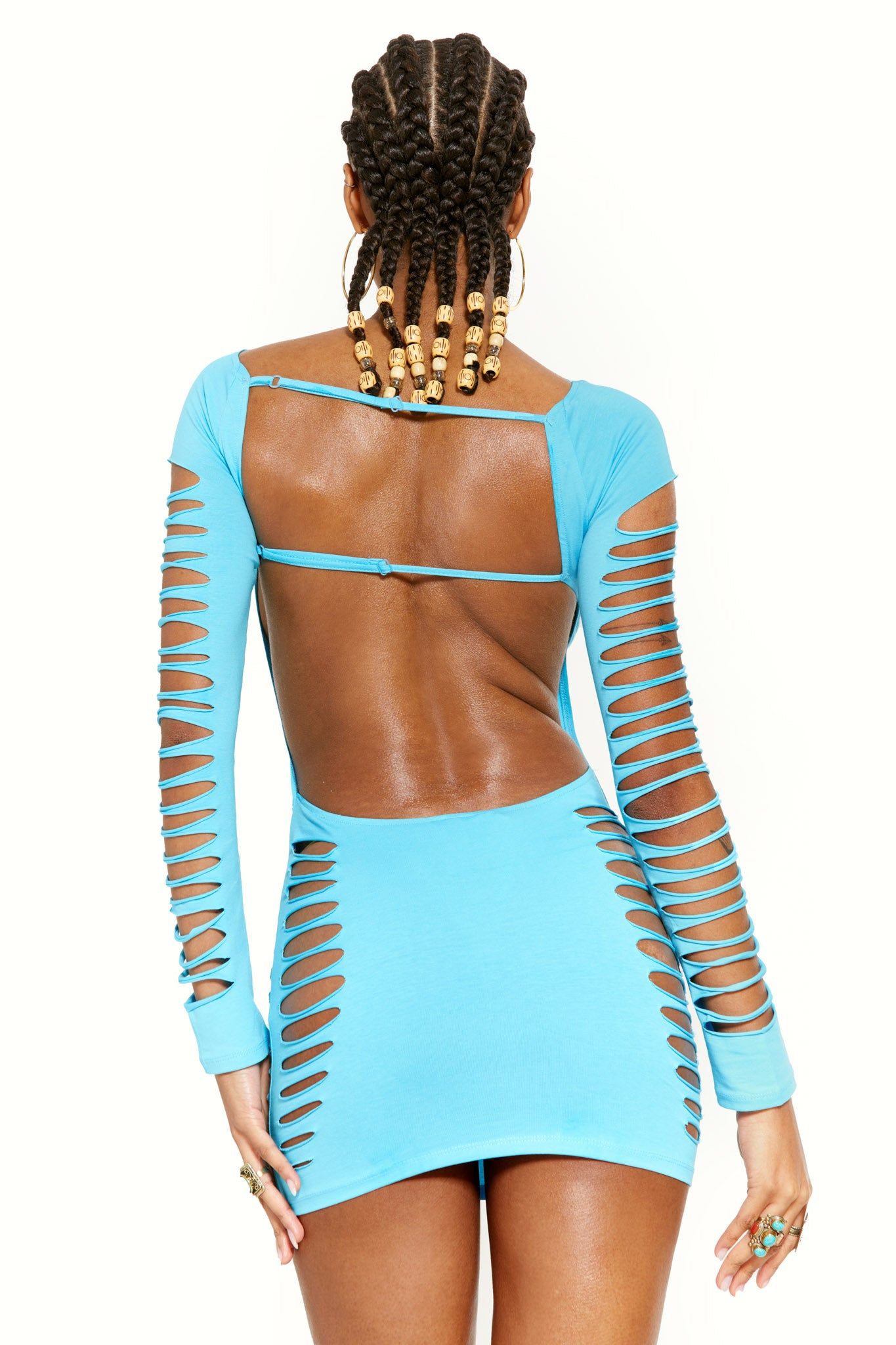 Montego Dress in Aqua Powder Blue sold by Jaded London product image thumbnail 4