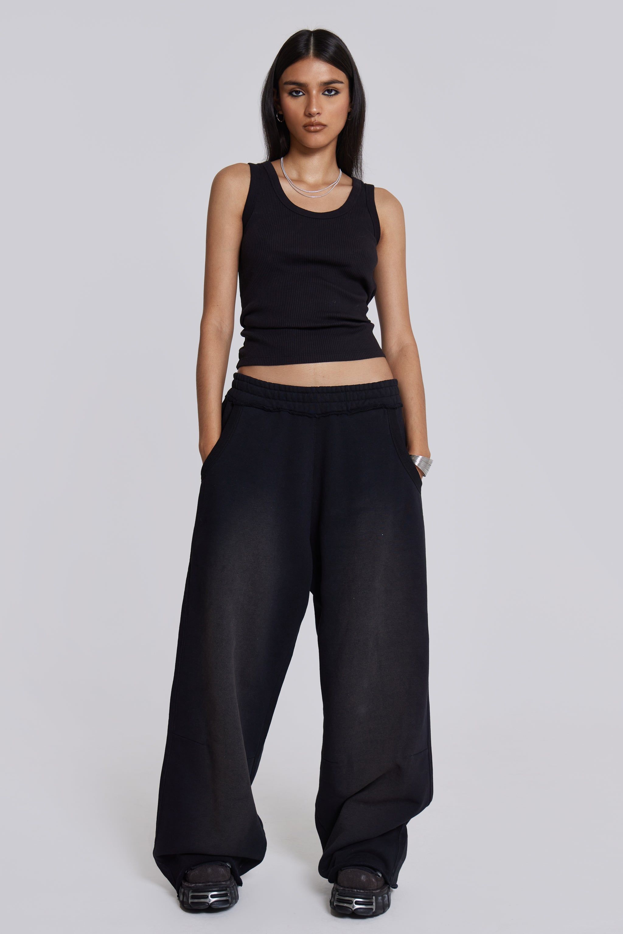 Washed Black Monster Joggers sold by Jaded London
