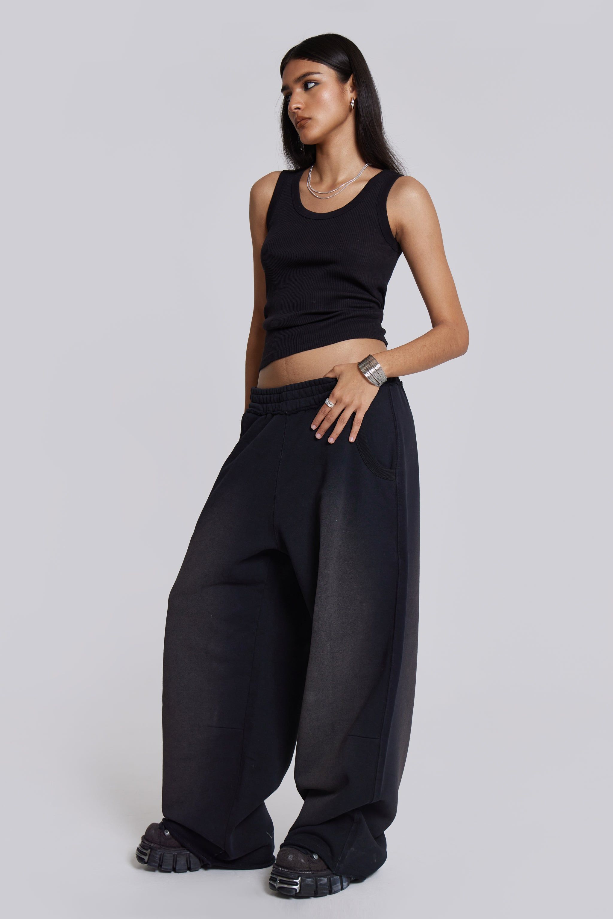 Washed Black Monster Joggers sold by Jaded London product image thumbnail 3