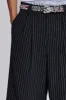 Black Pinstripe Goliath Shorts sold by Jaded London