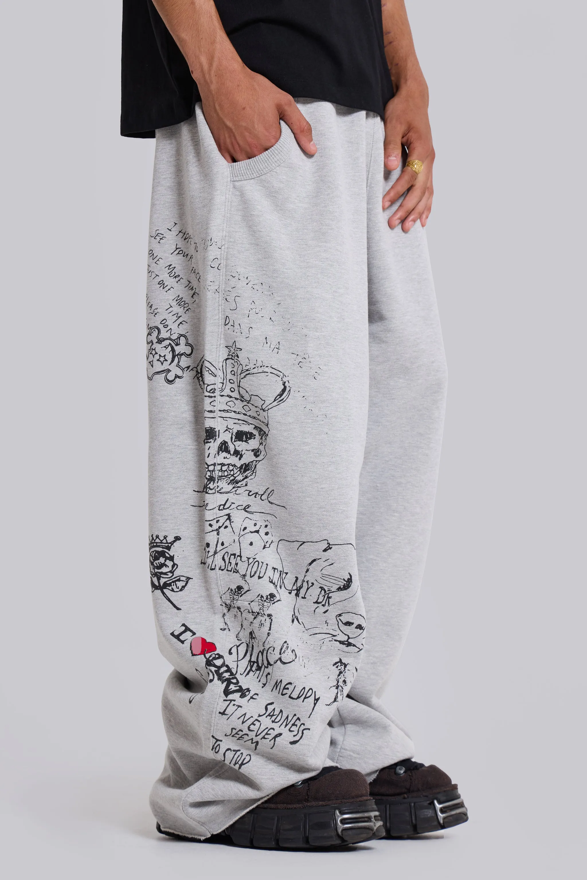 Scribble Monster Joggers sold by Jaded London