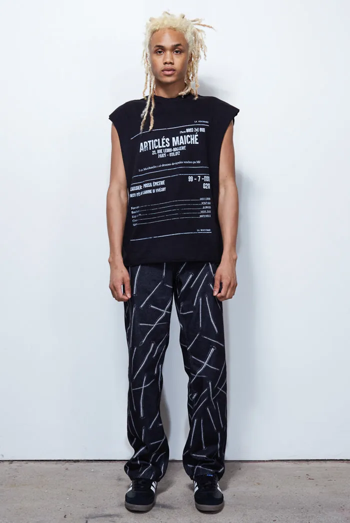 Black Receipt Print Vest sold by Jaded London product image thumbnail 2